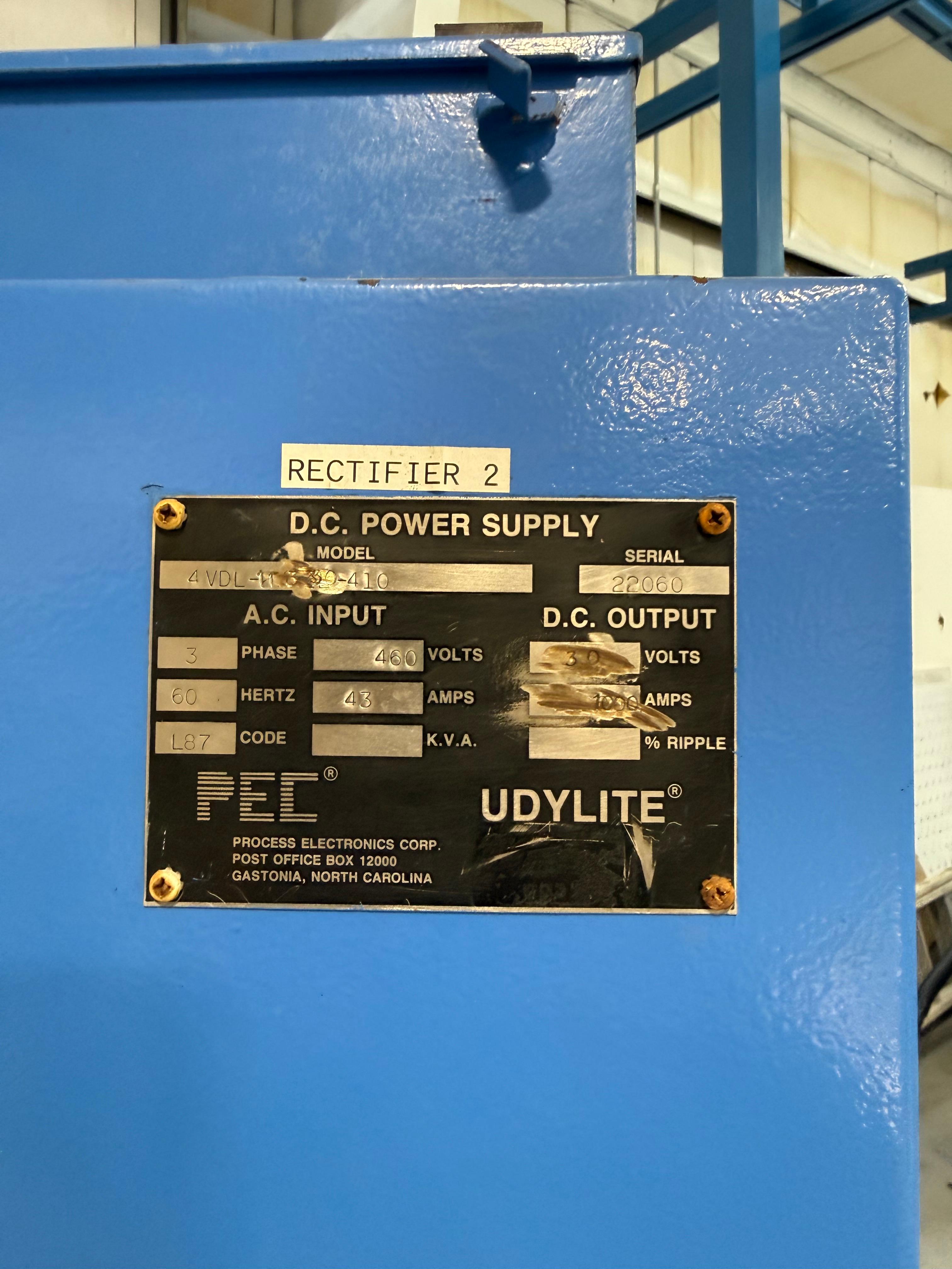 30V 1000amp Name Plate